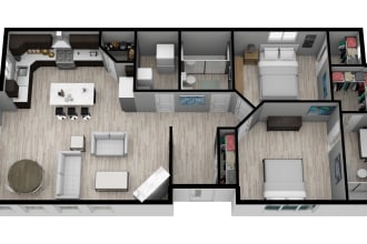 create 2d and 3d floor plan and rendering using floorplanner