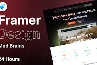 create a professional framer website and landing page