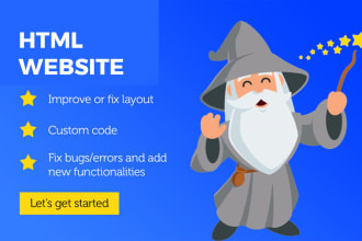 be your web developer and code HTML CSS website
