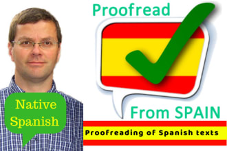 proofread and correct any text written in spanish