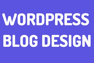 create and design wordpress blog