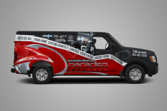 design vehicle wrap premium decal or mockup