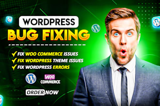 fix any bug related to wordpress and woo commerce