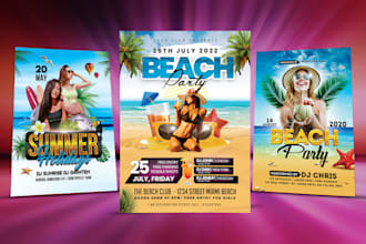 design seasonal party flyers