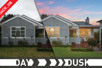 day to dusk, virtual twilight