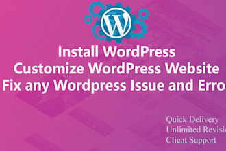 fix and customize wordpress website