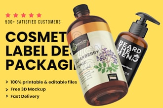 do product label, cosmetic label, bottle label and packaging