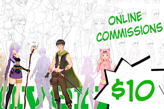 draw any anime character for you in a call