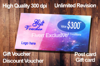 design a  coupon, voucher,birthday card for you