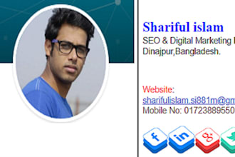 design modern HTML email signature for outlook, gmail and other