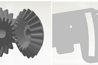 design gear and male or female thread for 3d printing or cnc machining