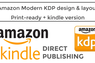 books interior design, and layout for KDP paperback and kindle