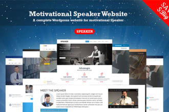 design motivational speaker website