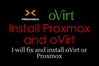 fix and install ovirt or proxmox