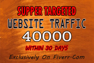 promote and drive 40k super targeted website traffic