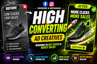 design high converting facebook ads meta ads creative that boost sales