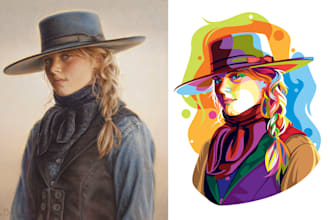 draw you into a full color cartoon avatar