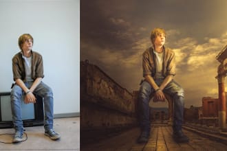 photoshop, remove background, crop, resize