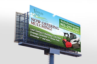 design your billboard ad or banner under 24 hrs