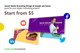 design social media branding and google ads banner
