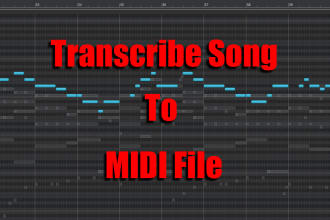 transcribe song to midi file