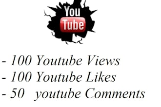 do 100 Views,100 Youtube LIKES and 50 Comments