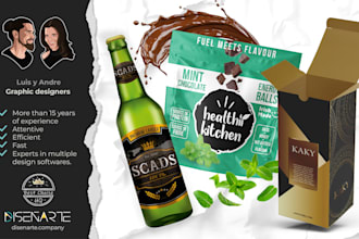design stunning, ready to print, labels, bags, and packaging