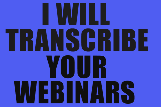 transcribe your webinars to text
