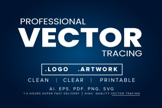 vectorize logo, redraw or recreate image to vector, clean up image quickly