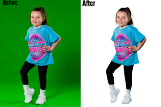 professionally remove green screen background from photos