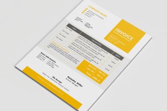 design professional invoice template, price list