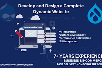 develop and design a complete dynamic website