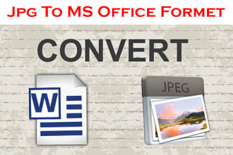 convert jpg or pdf to a word or excel
