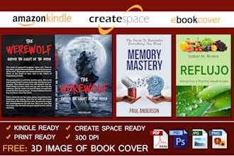 make a professional cover design for amazon, kindle or ebook, acx
