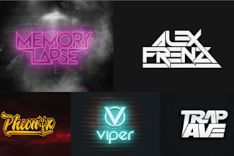 design your dj band music or custom and business logo