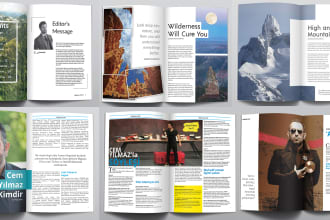 design print ready page layout for book, magazine, brochure or catalog