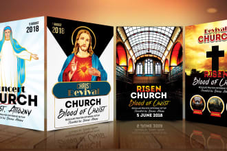 design unique church flyer and poster