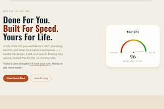 build a fast, high converting website for your local service business