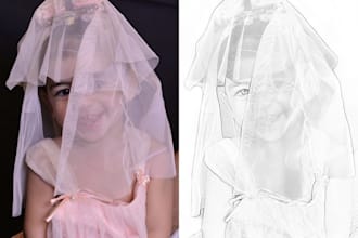 turn your photo to vector line or sketch art
