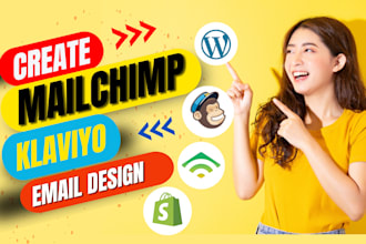 design professional klaviyo and mailchimp email newsletter