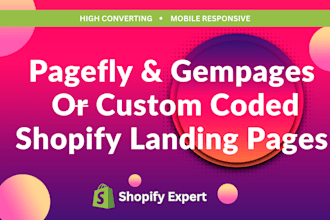 do shopify landing page or product landing page in pagefly