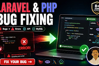fix laravel PHP bugs, errors, issues and API problems