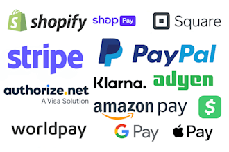 integrate stripe paypal woocommerce shopify payment gateway