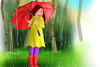 create professional children book illustrations, drawing