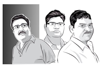 draw black and white portrait black and white