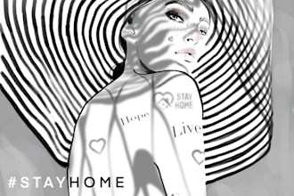 draw fashion illustration or sketch