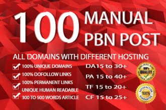 do 100 guest post dofollow SEO backlinks for website rank