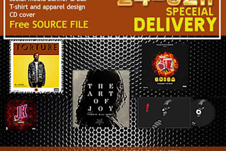 design a professional music album cover and cover art