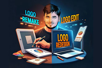 edit logo redraw redo remake or redesign