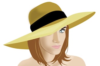 draw a realistic vector portrait